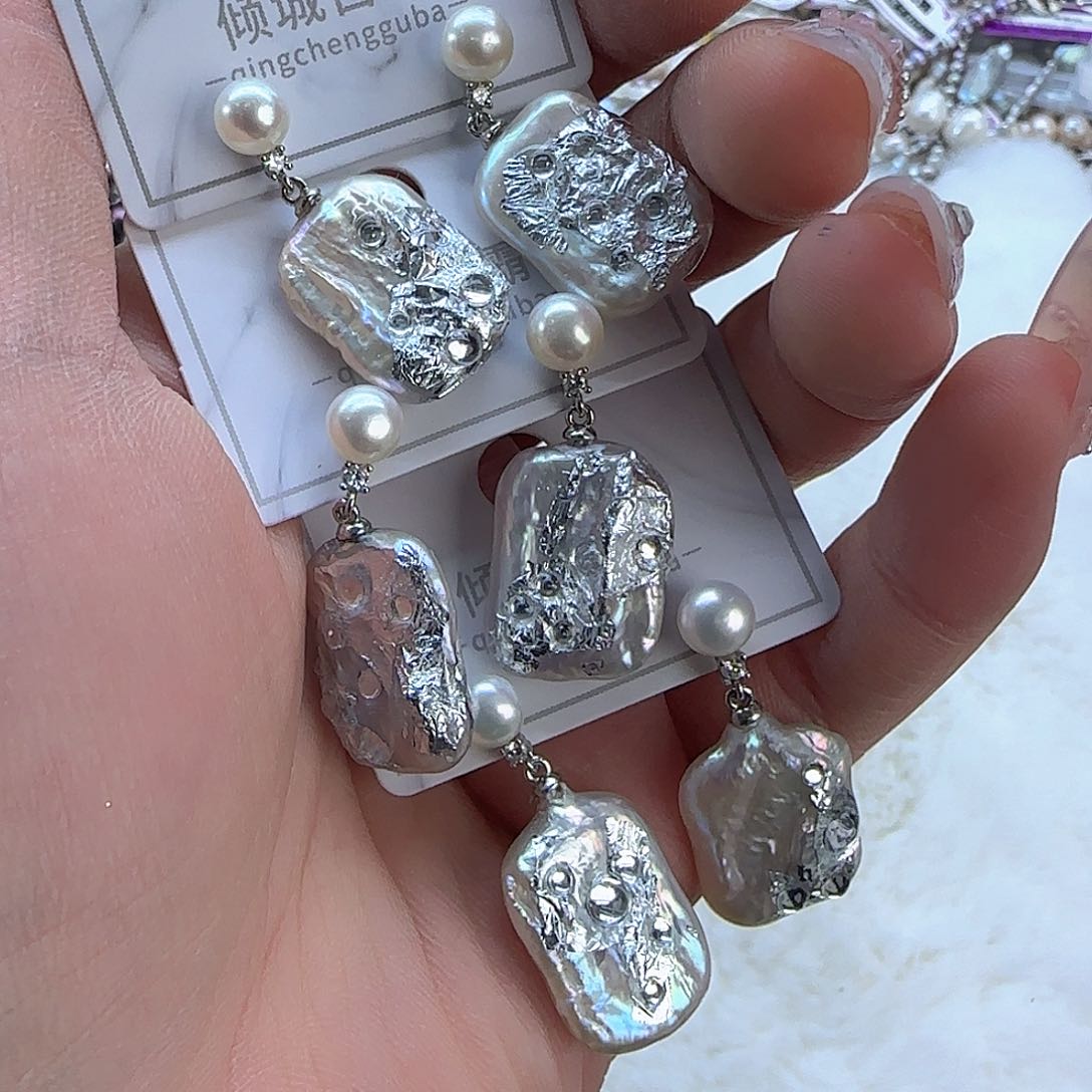 银S925镶嵌项链定制225淡水珍珠