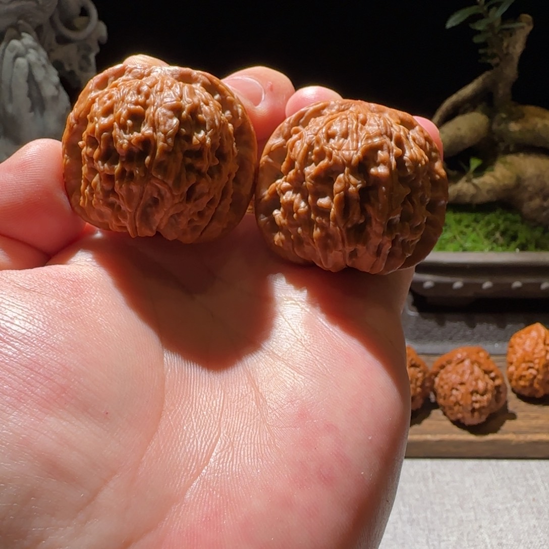 猴头核桃吊坠全品42球体红狮子