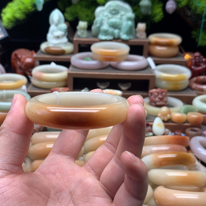 淡***然查罗石合金手镯（开口镯）53.9