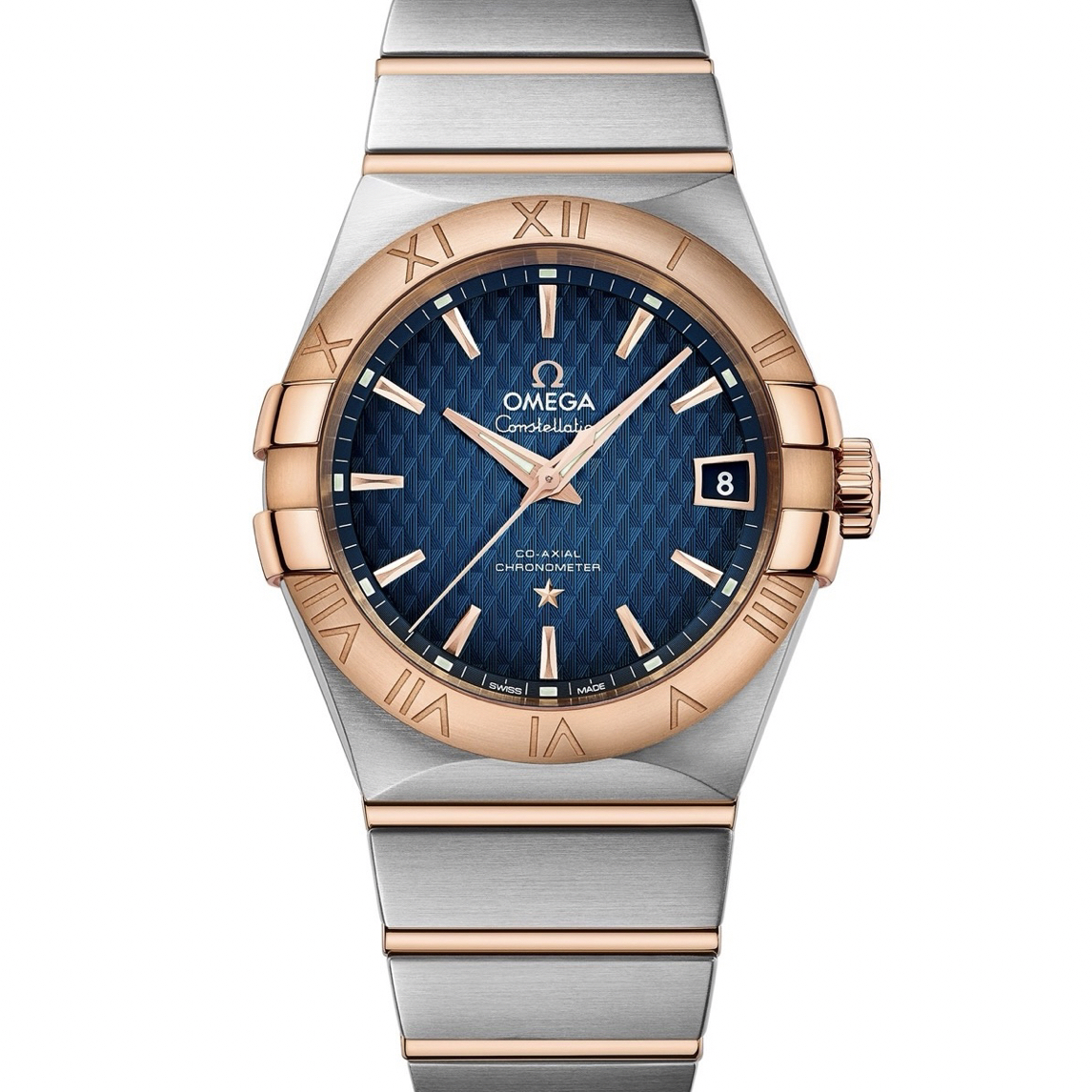未使用 Omega/欧米茄 星座系列/男表/38mm/蓝盘/机械