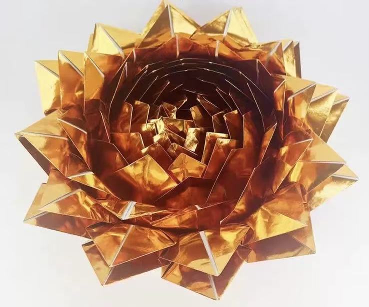 拍1发5九转莲花半成品108朵花瓣手工折纸金莲花彩色莲花银色莲花