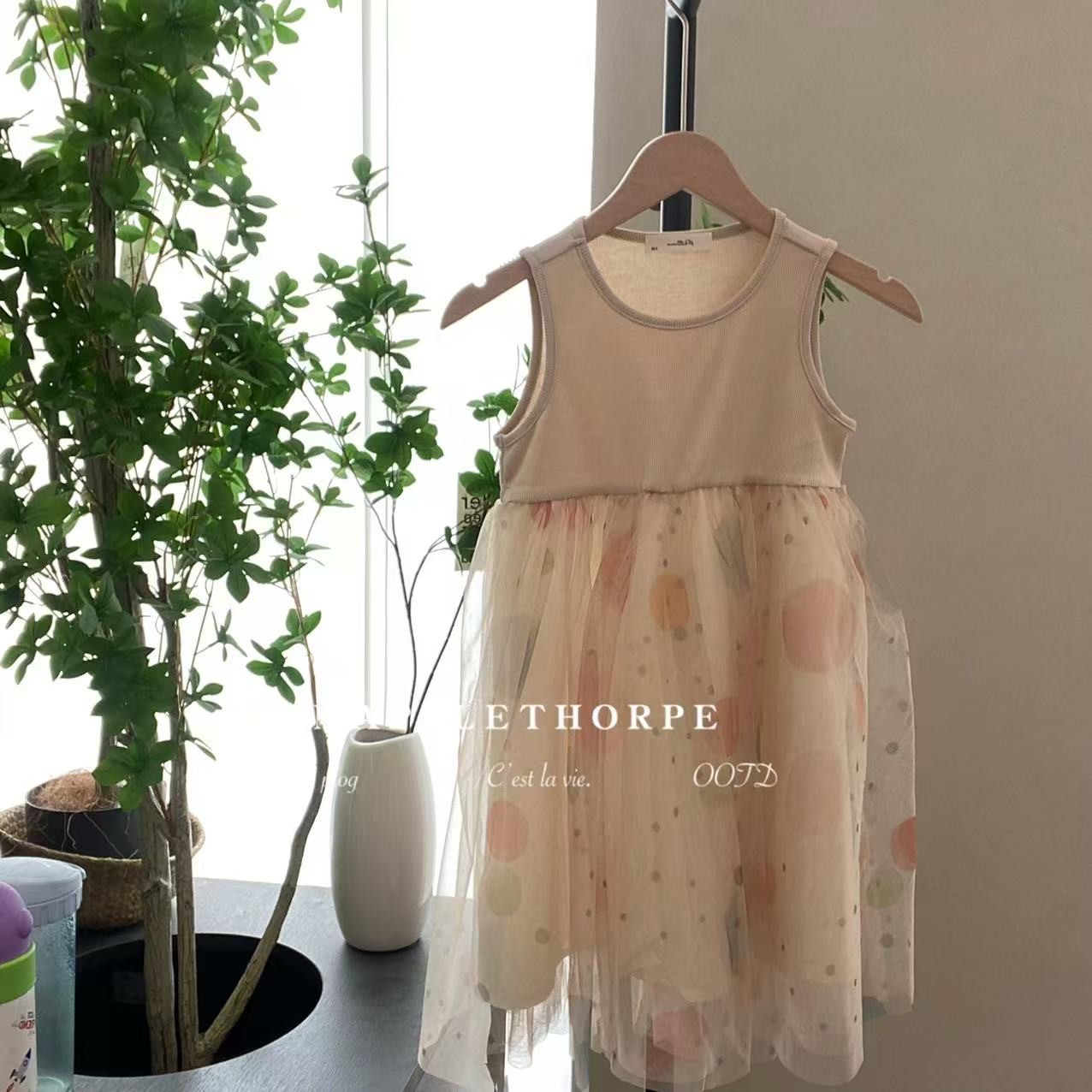 S0166儿网纱背心裙