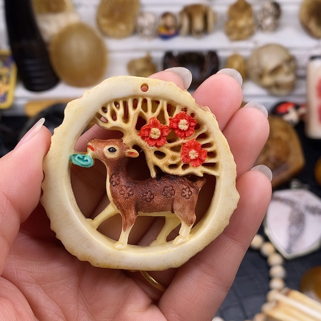 其他驼骨鹿角雕刻小鹿