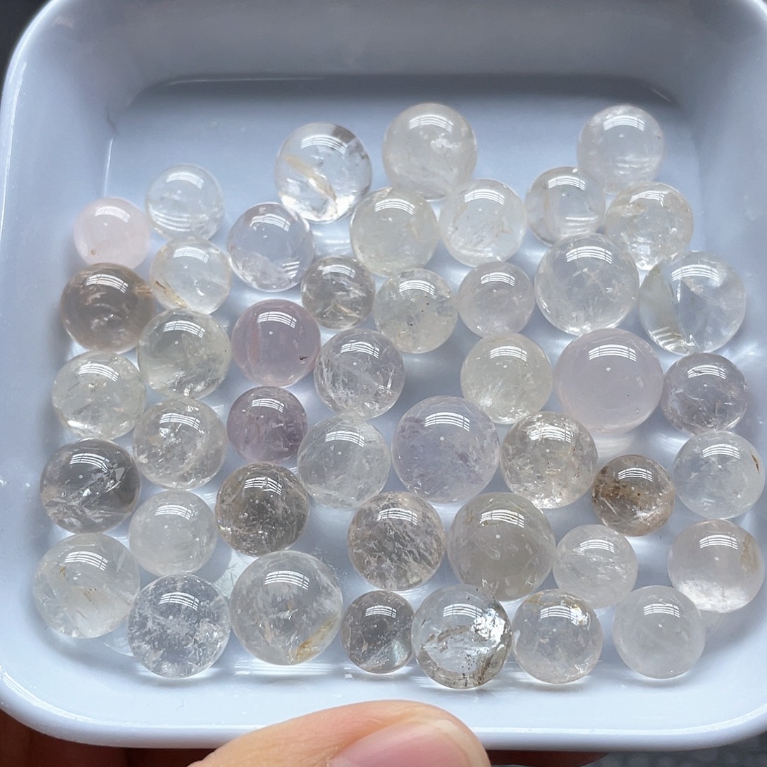 珠宝半成品未镶嵌水晶2白水晶单株组合无裂