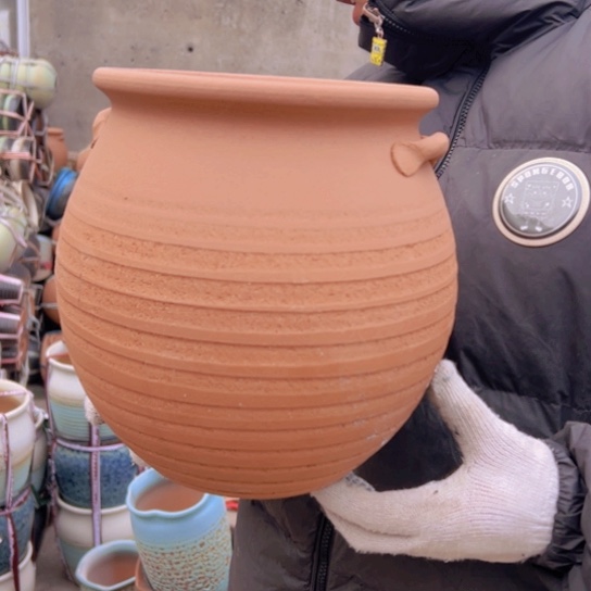 紫砂花盆高23口20————