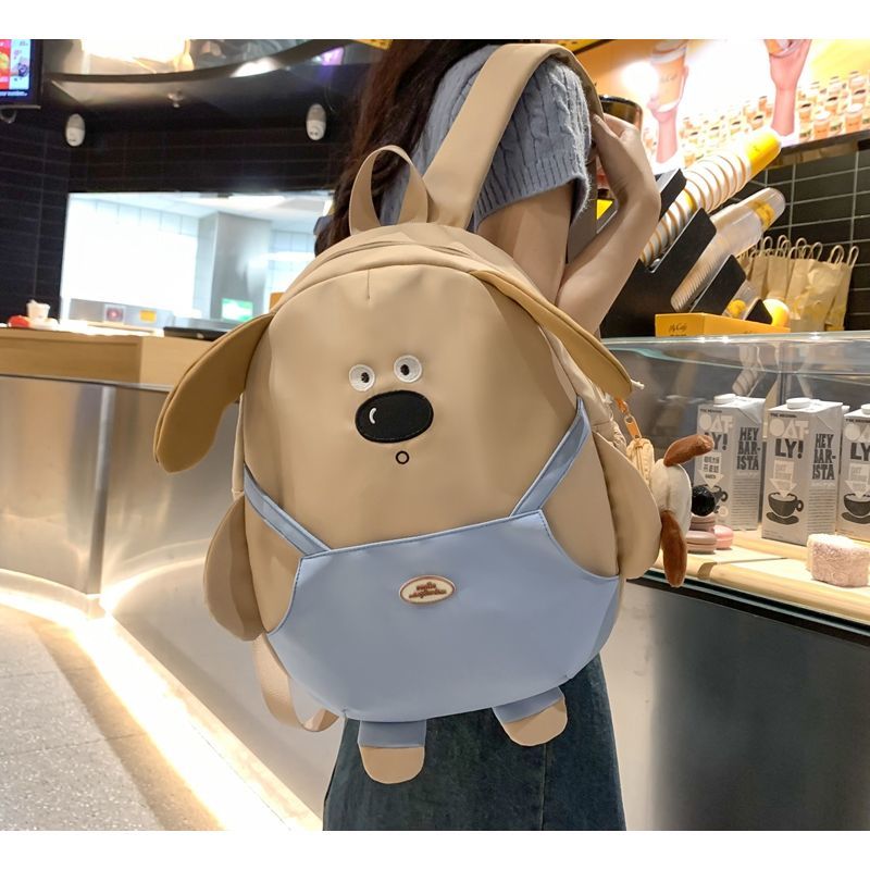 卡通防震车缝线双根透气双肩包双肩包女日系网红时尚