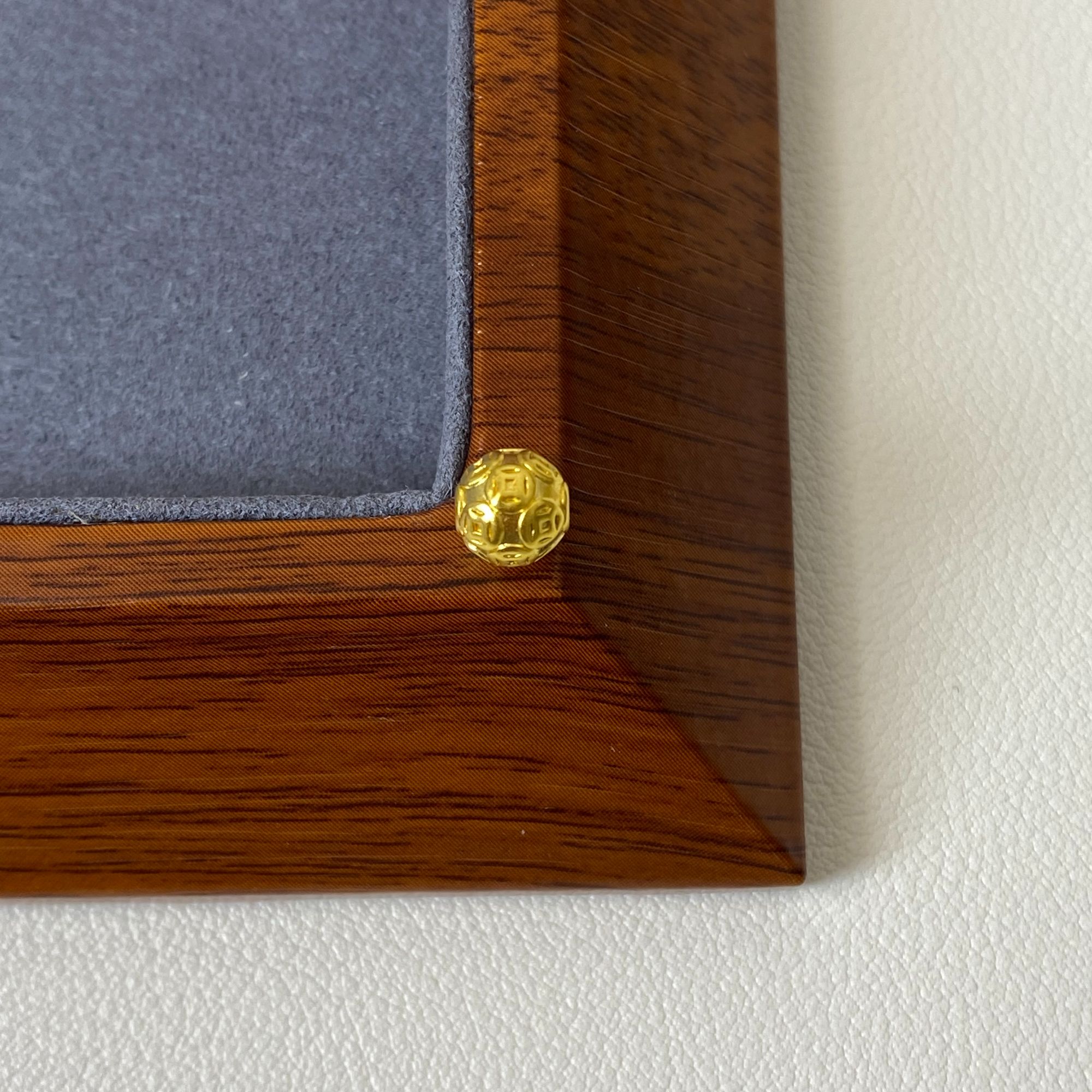 黄金足金999小克重转运珠手链钱币珠子6mm