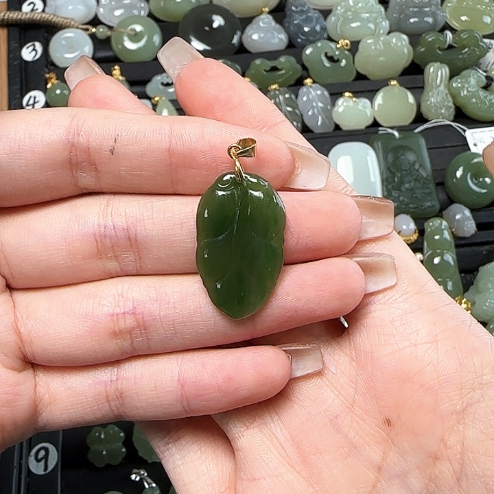 和田玉银S925镶嵌颈饰