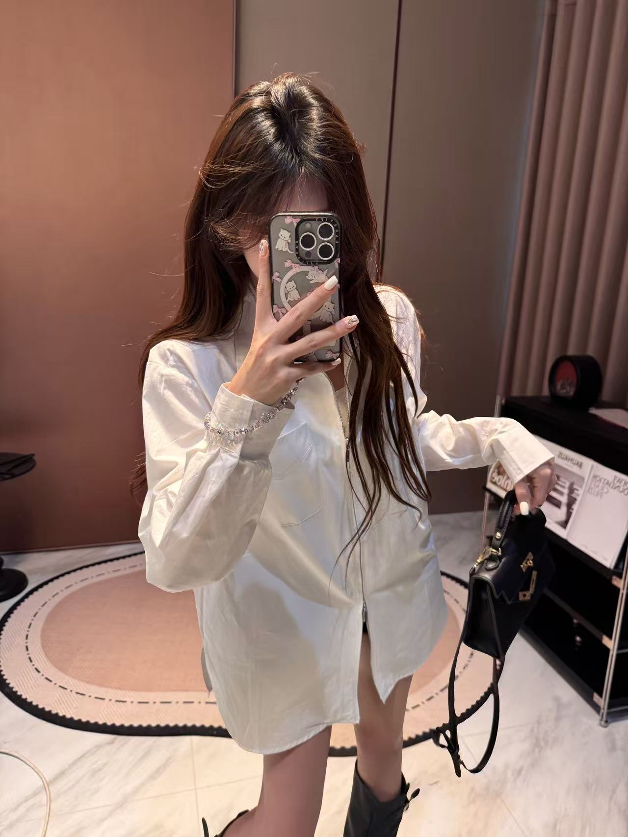 李馨儿【白衬衫】小众炸街高级感女装琥珀流光清冷感衬衣衬衫