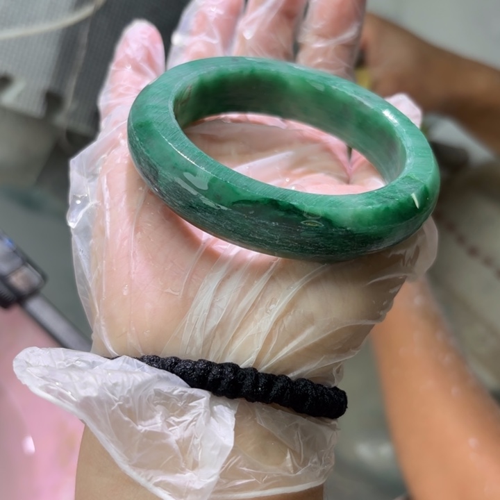 石英质玉手镯未镶嵌紫*晶定制