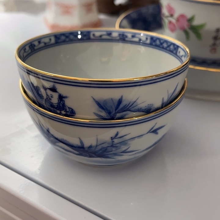 孔***飞景德镇陶瓷青花小碗2个