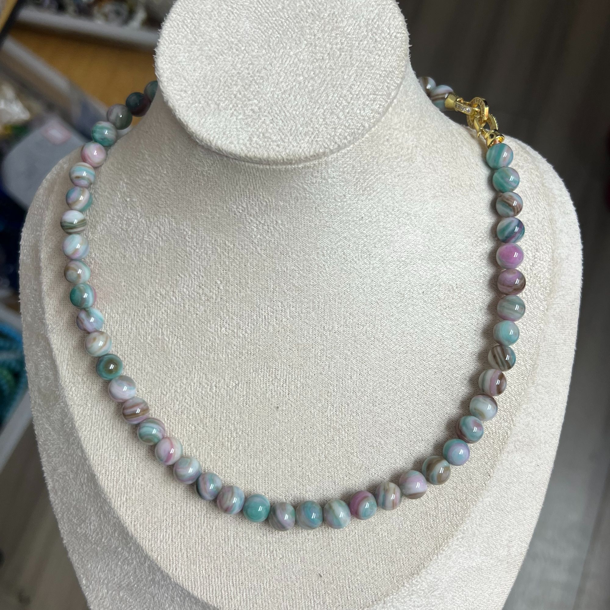 【沐言优选】炫彩姑娘8m圆珠项链A472