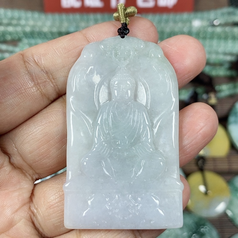 【闪购商品】翡翠颈饰未镶嵌玉吊坠翡翠玉大日如来