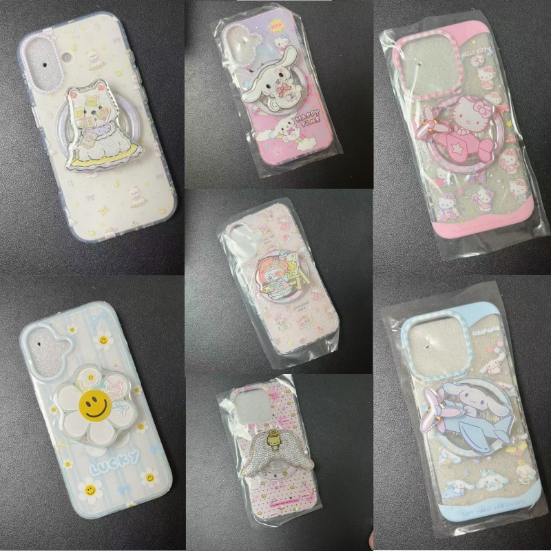 【磁吸壳+支架】链接自选可爱卡通苹果手机适用壳ipnoe13-16p系列