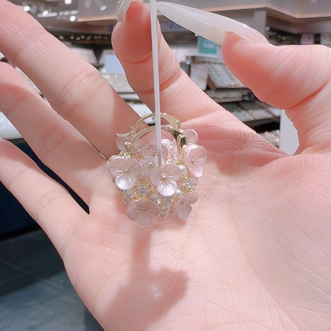 锆石铜合金925银耳环