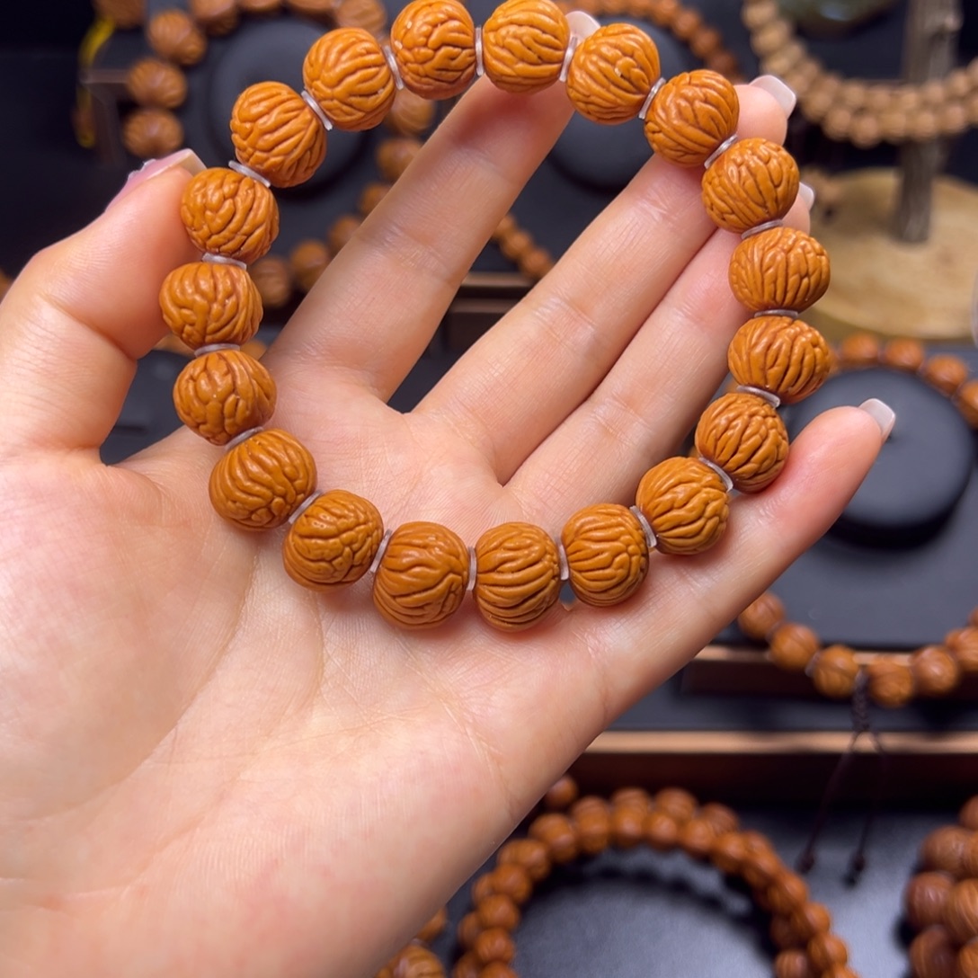 手串桃核柳叶15手串