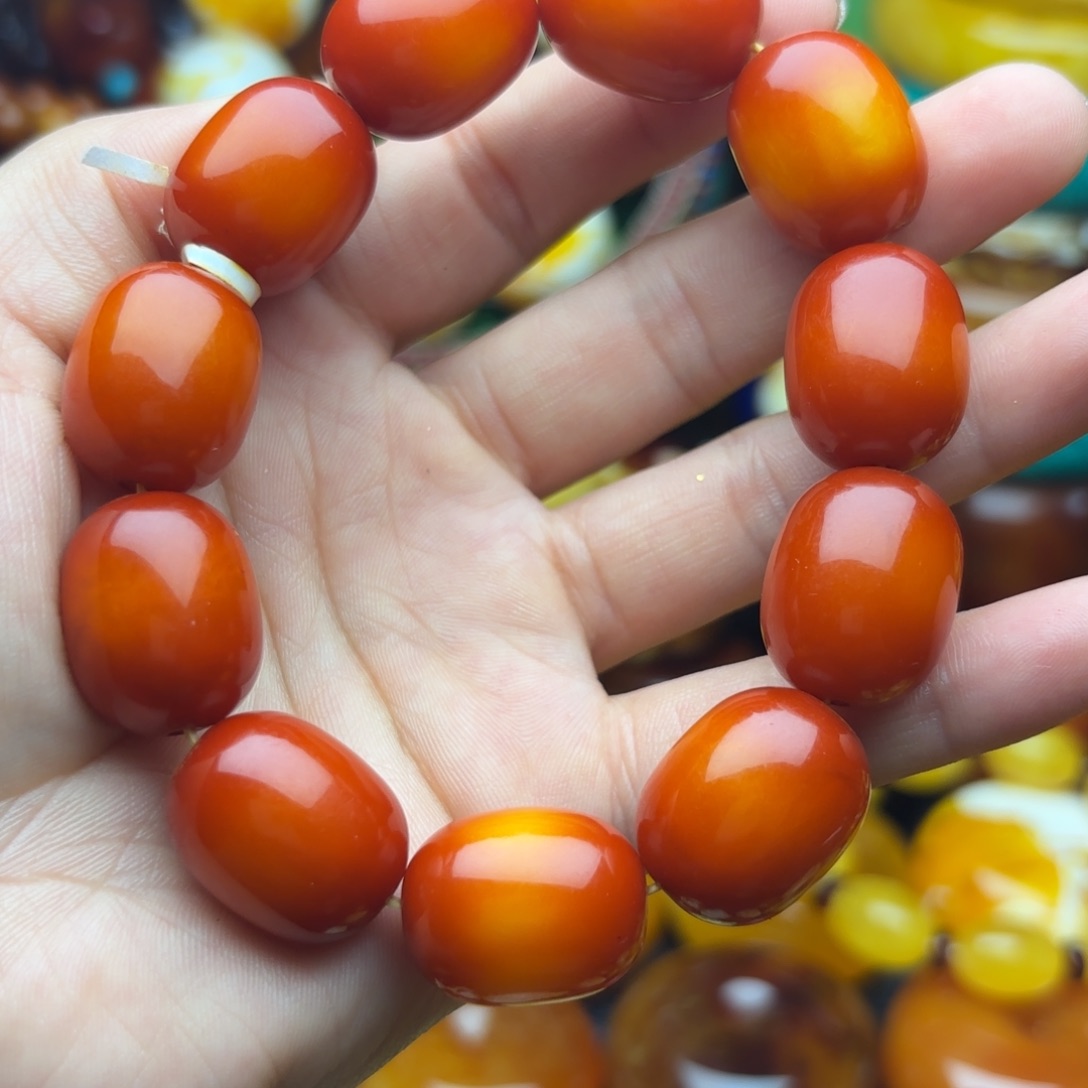未镶嵌琥珀手链蜜蜡