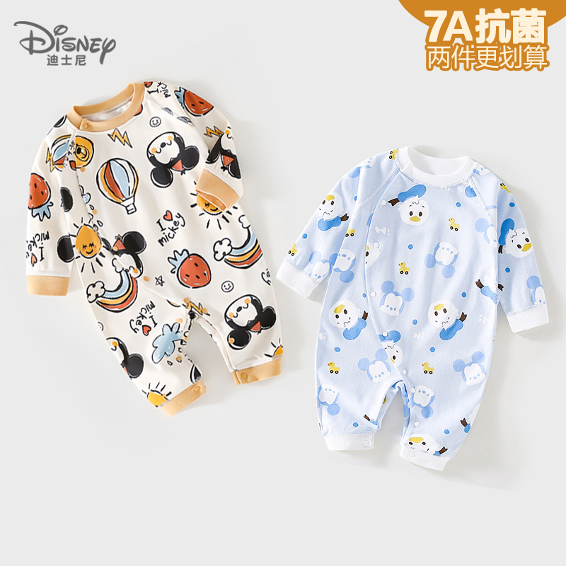 宝宝四季纯棉连体衣纯棉打底哈衣新生婴儿长袖薄款衣服春秋爬爬服