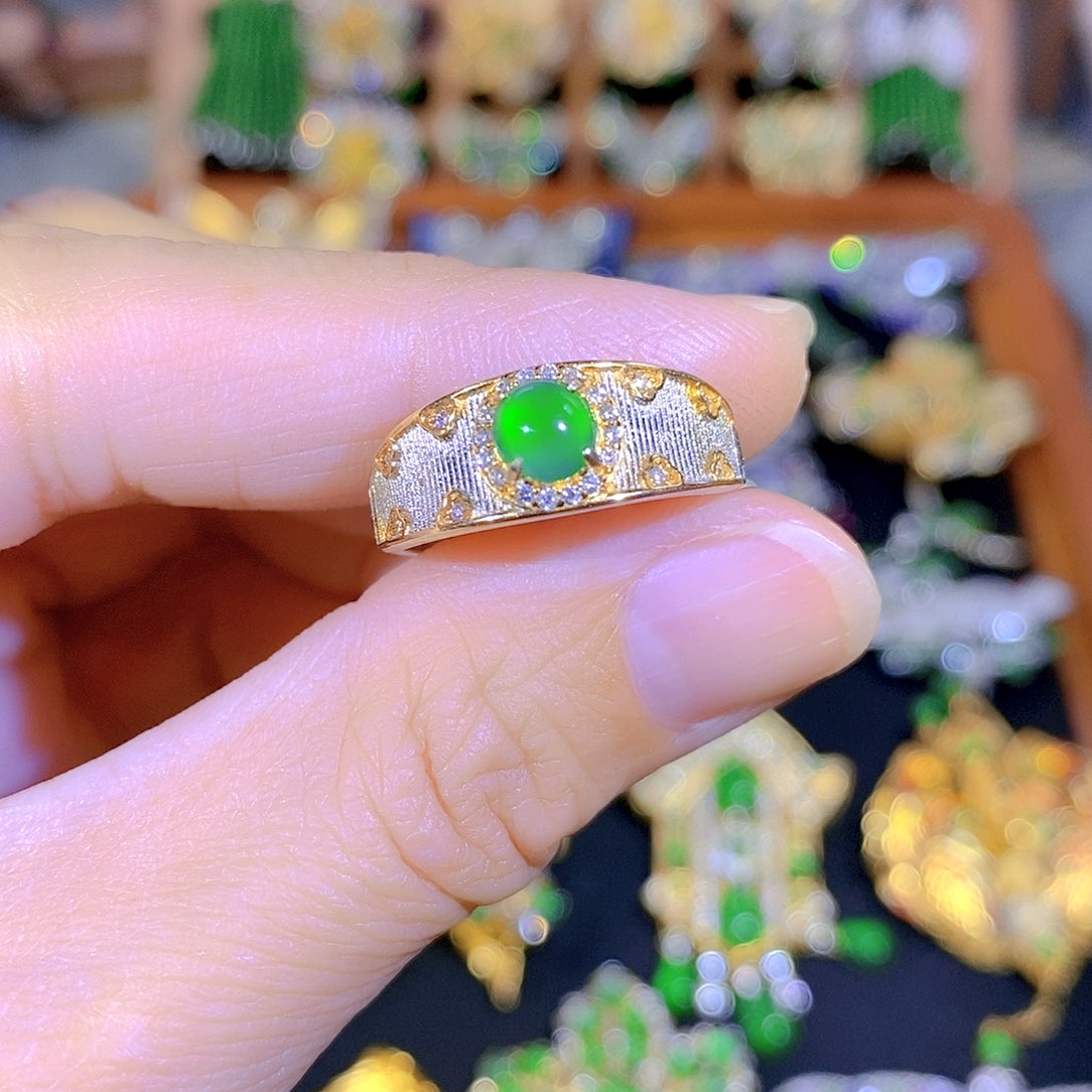 吊坠(不含链)银S925镶嵌翡翠