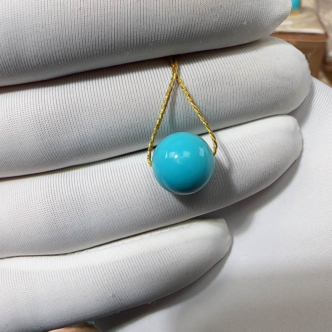 绿松石未镶嵌10mm➕单珠