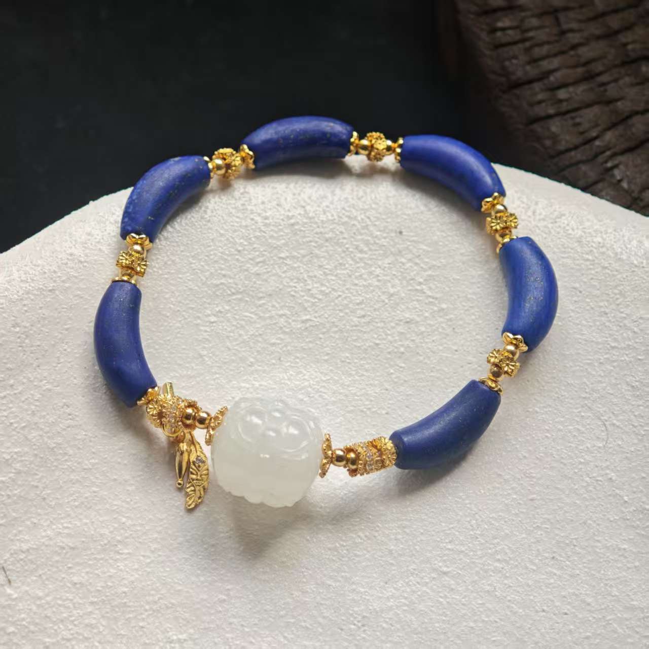 【星河云梦】青金石和田玉手串手链多样性其一发货