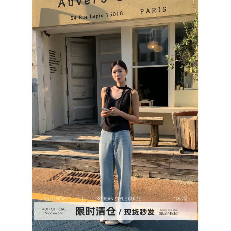 清 DHOFFICIAL大花【买手牛仔jeans】天丝夏日显瘦百搭穿搭牛仔裤