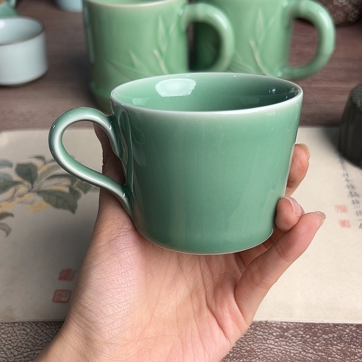 龙泉云间青瓷小米茶器