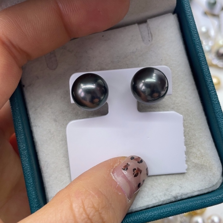 海水珍珠耳饰银S925镶嵌