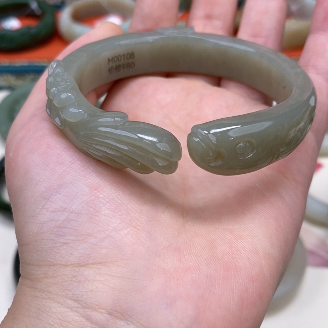 和田玉手镯未镶嵌59➕