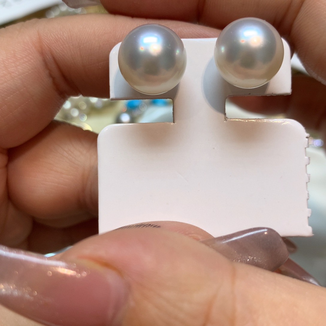 海水珍珠耳饰18K金镶嵌