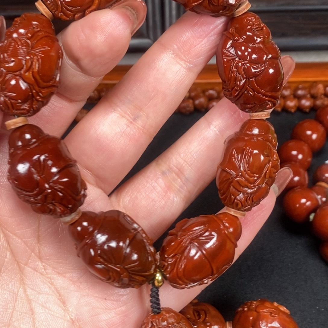 吊坠橄榄核八大弥勒1111