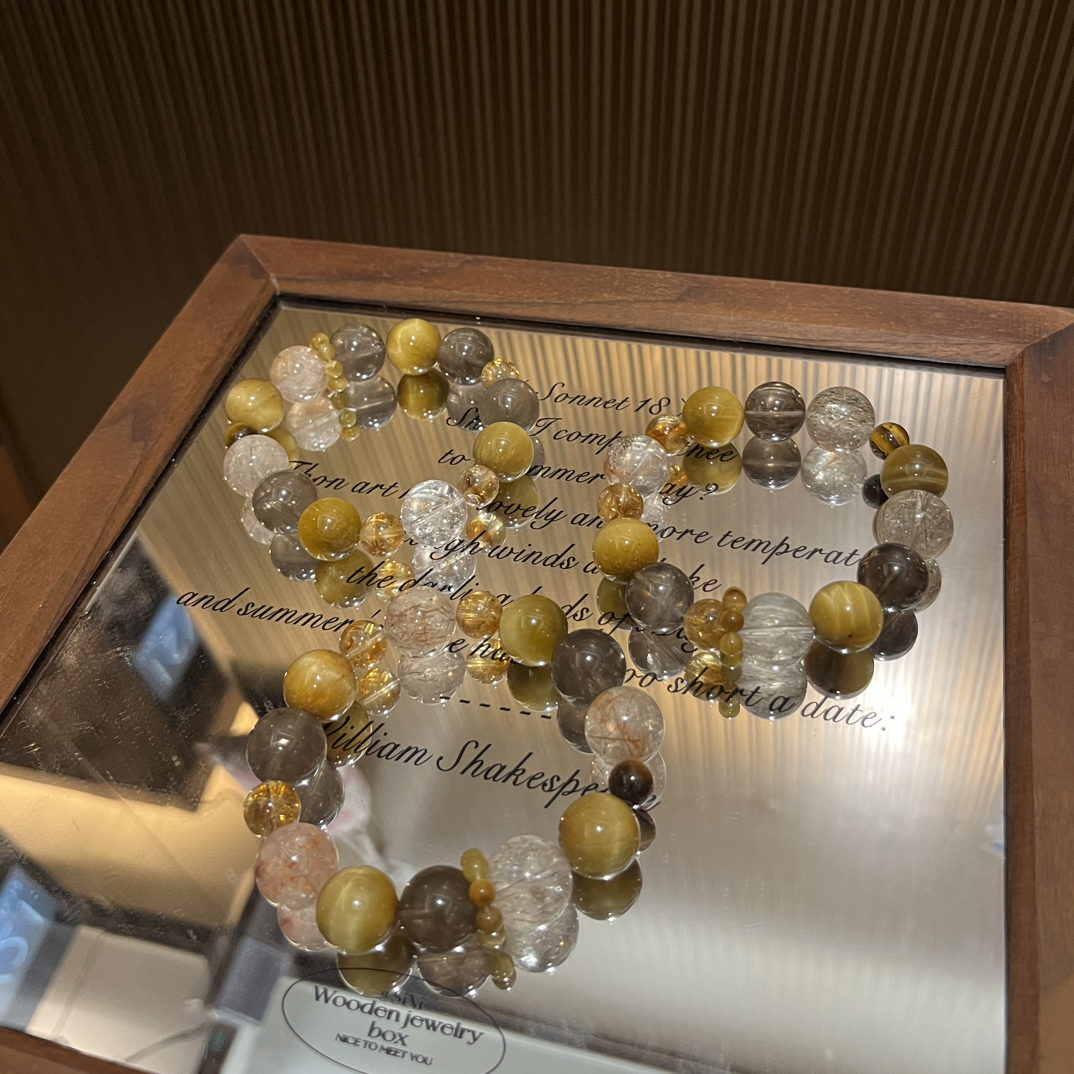 【日进斗金】金虎眼石15m新款手串新款定制多样性发一