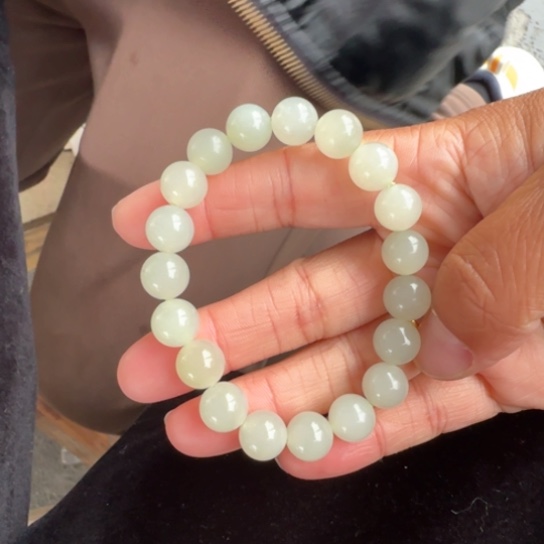 未镶嵌和田玉手链卡10高冰晴水