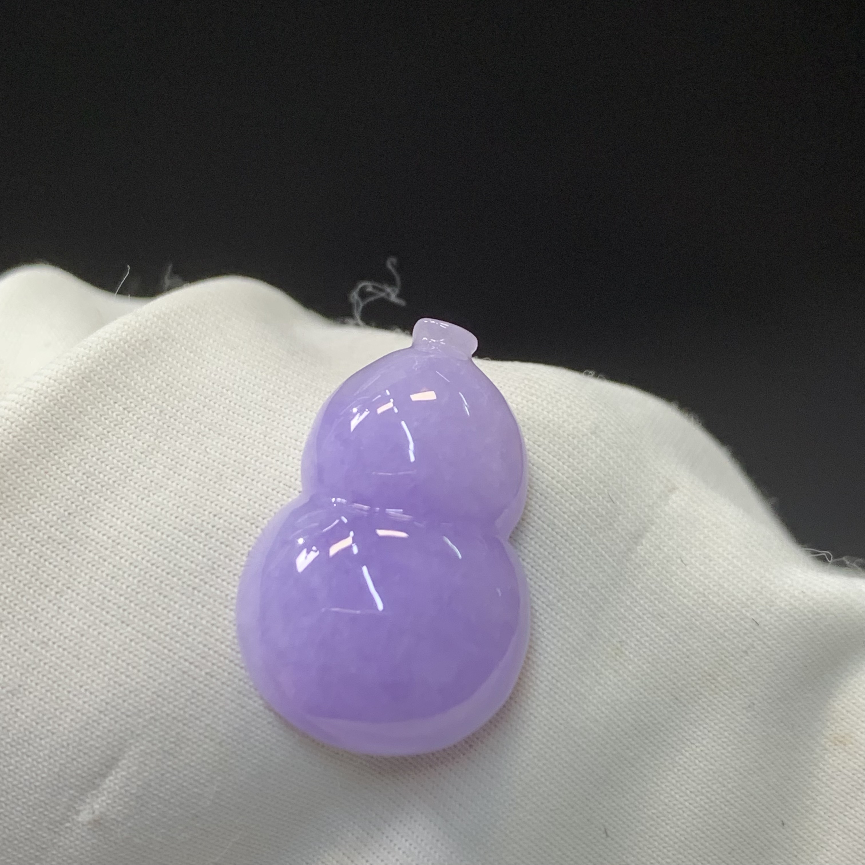 【金鑫】红春紫葫芦翡翠吊坠裸石*一刀切红春紫罗兰葫芦缅甸翡翠A货