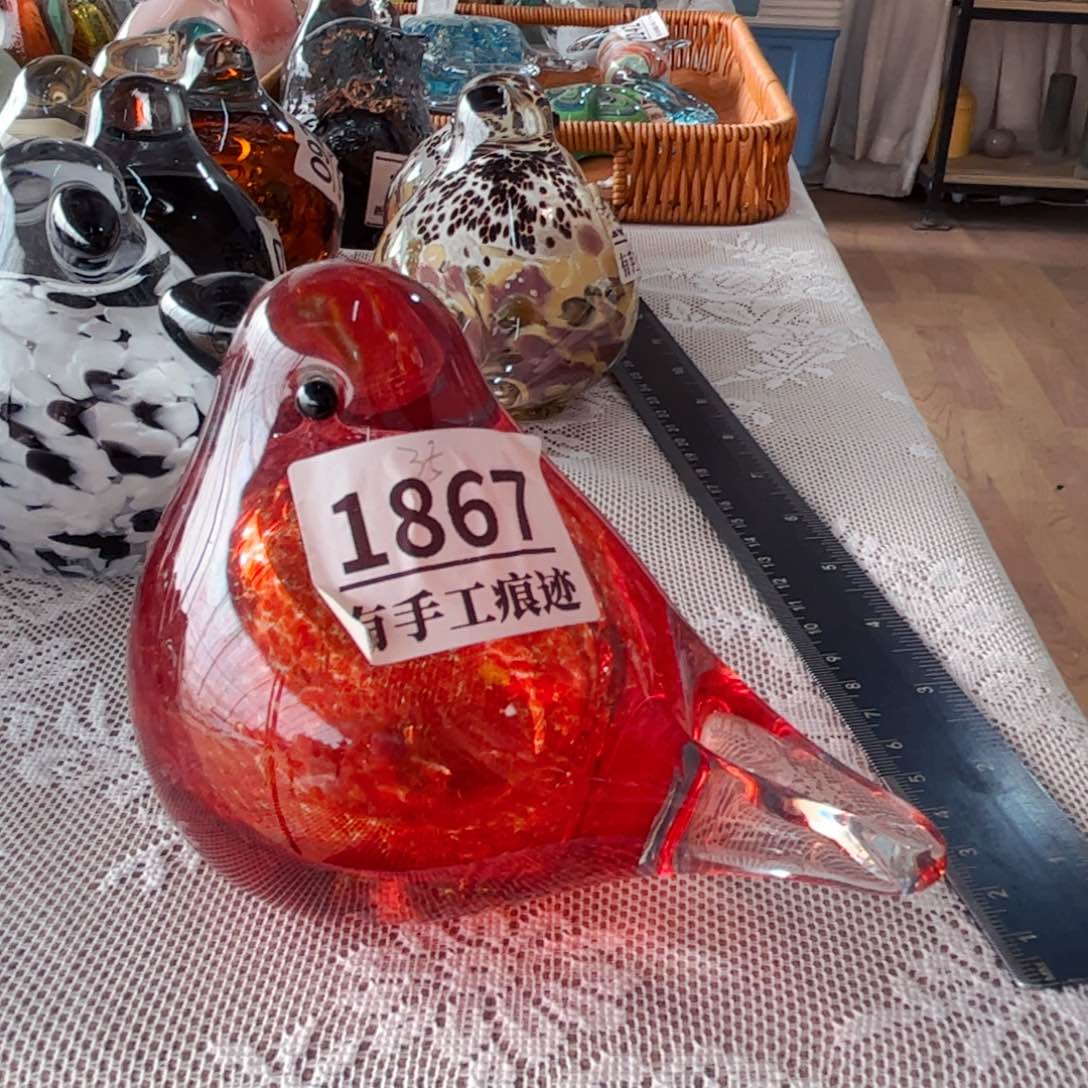 琉璃1867有白点 花瓶摆件