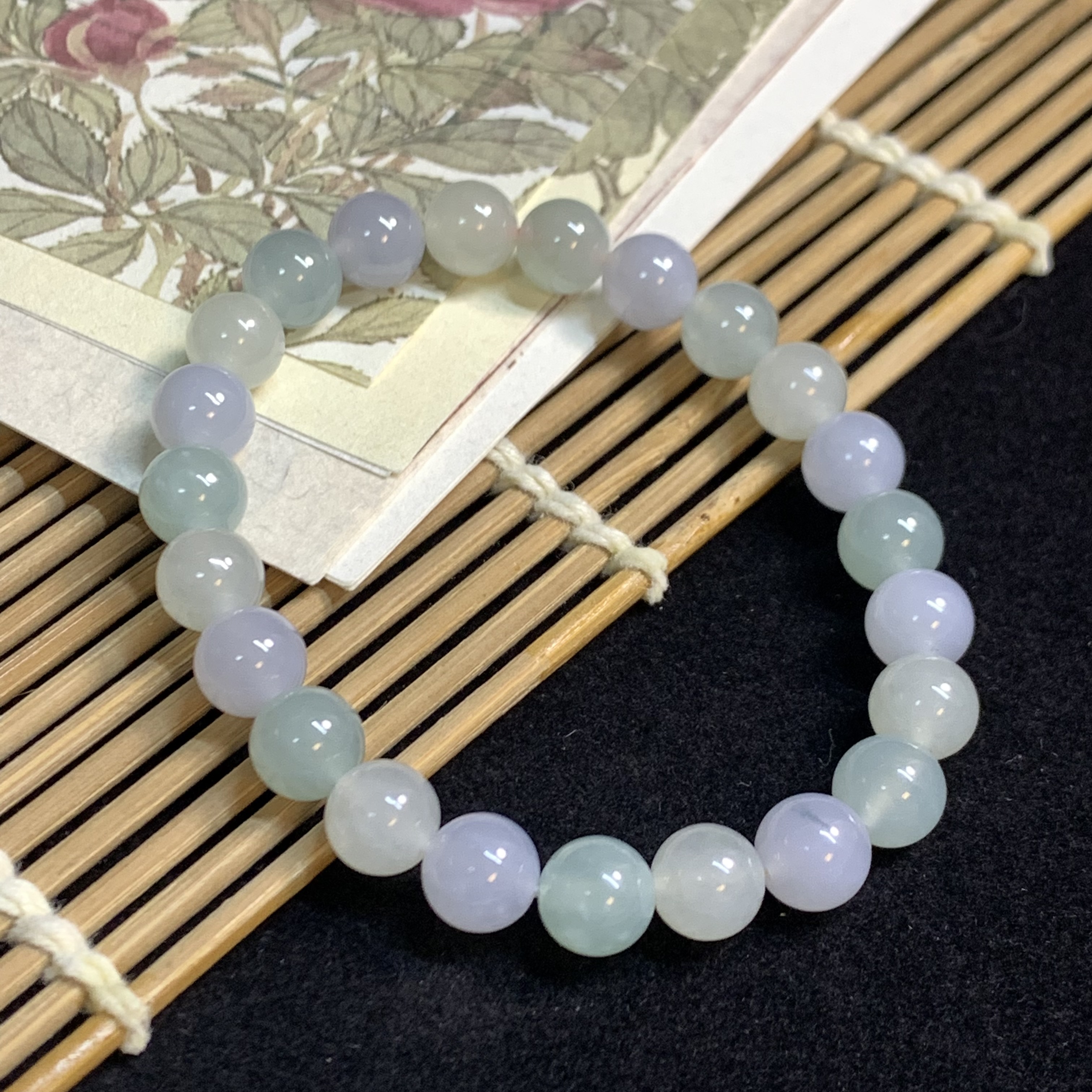 【琪宝臻选】冰马卡龙手串 卡7.8mm 天然缅甸翡翠A货 95折