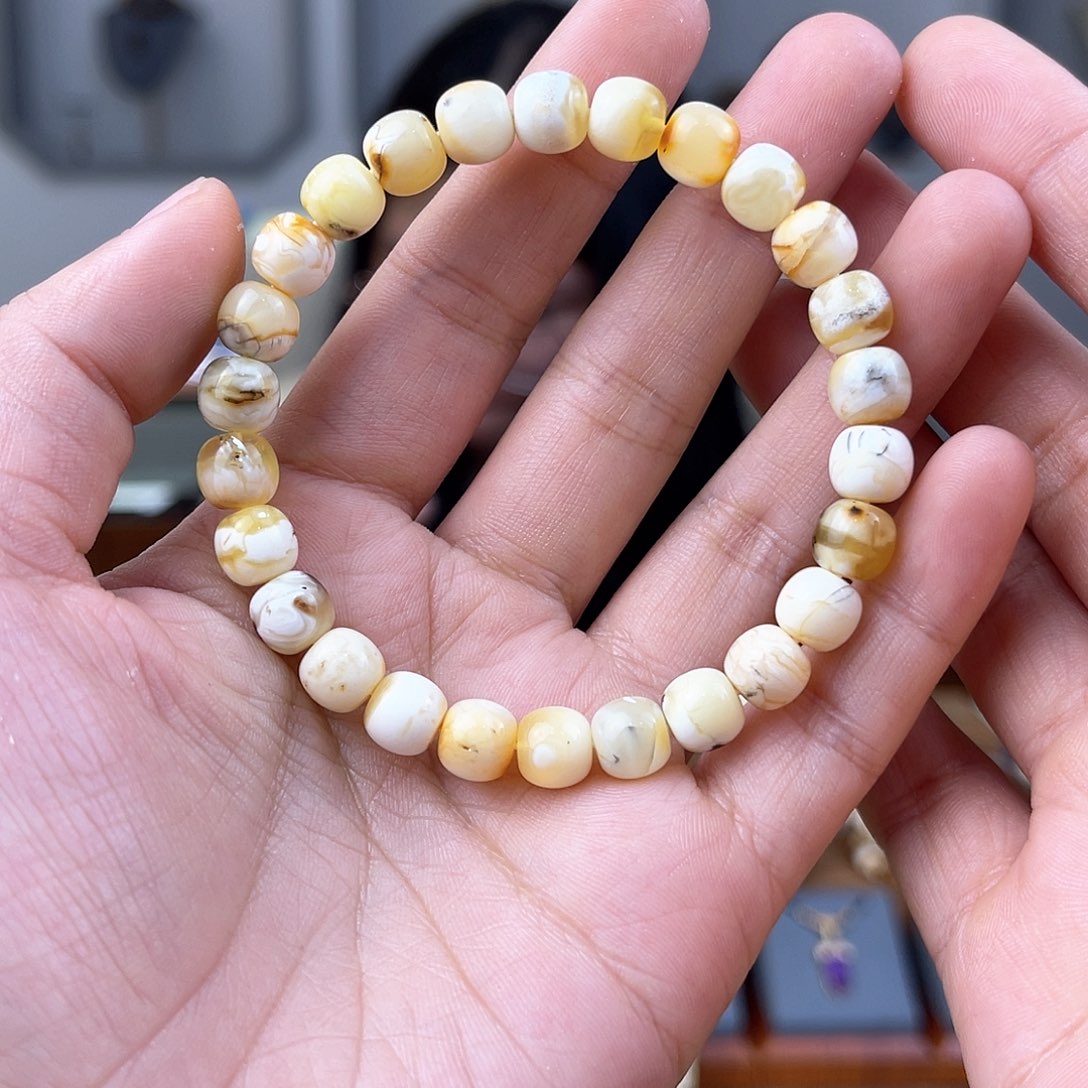 琥珀裸石未镶嵌蜜蜡手串8.0mm