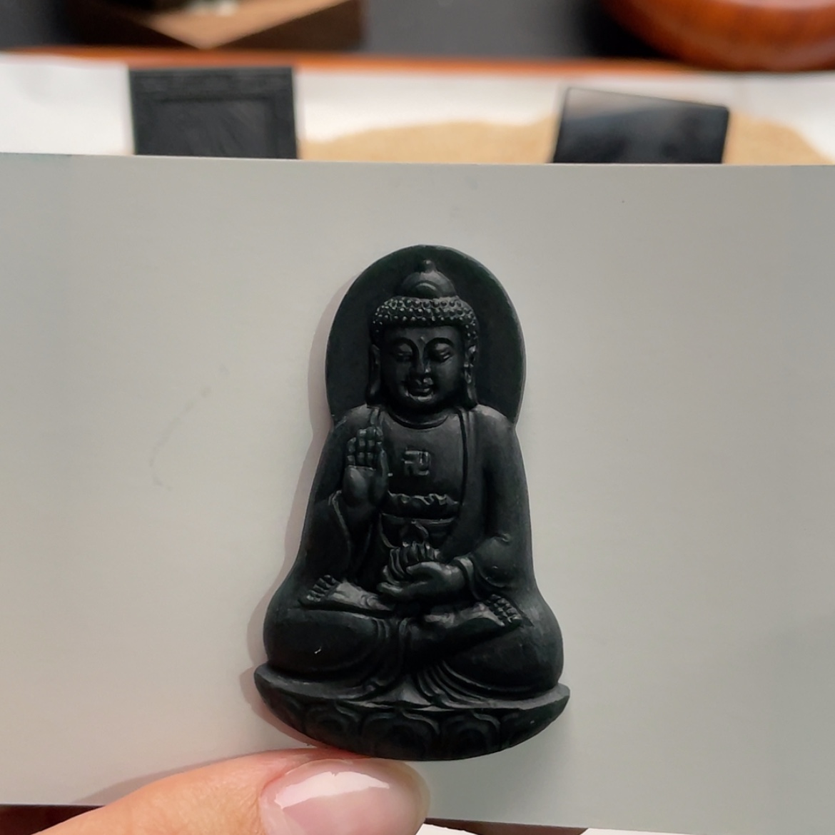 【闪购商品】定制翡翠未镶嵌墨翠