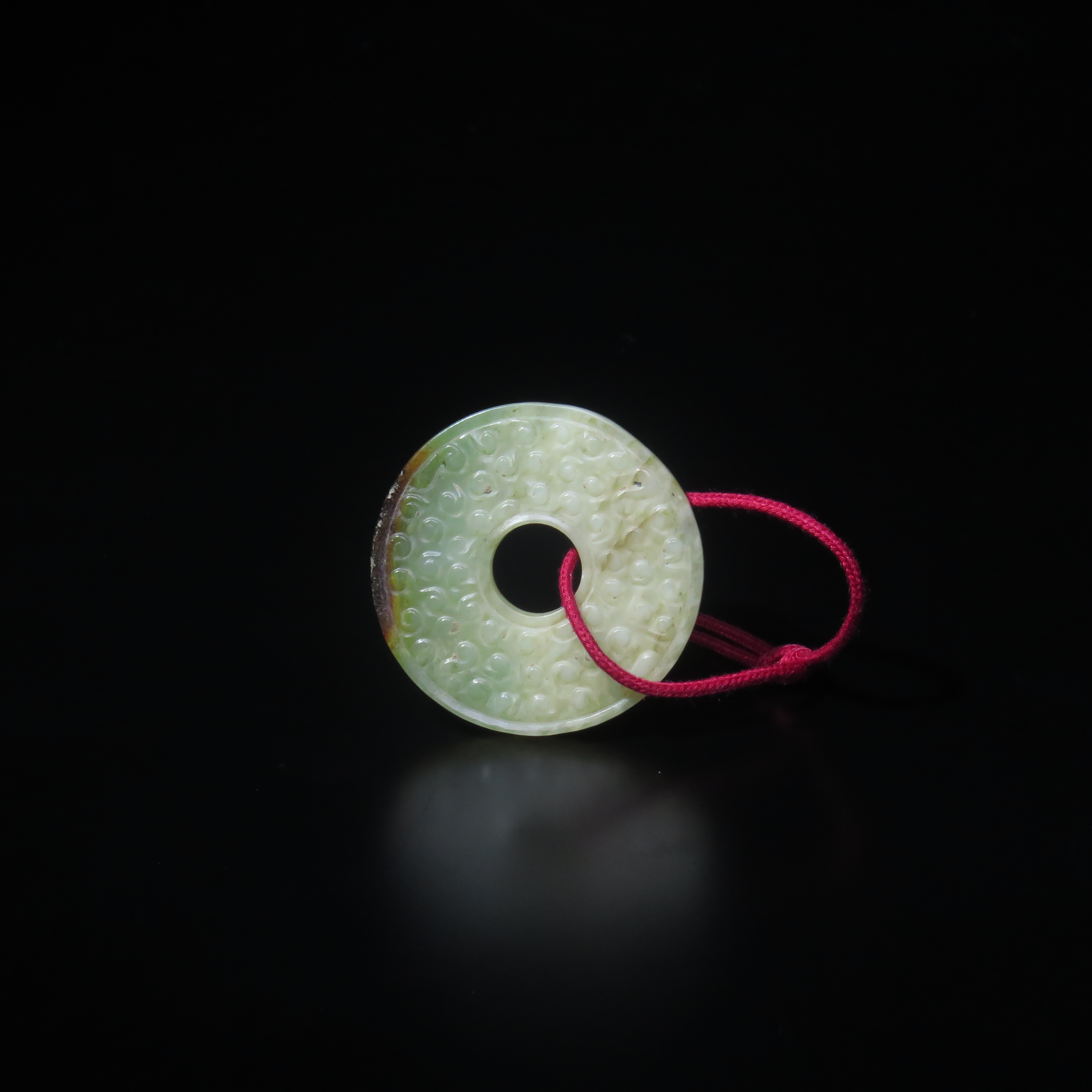 清代云谷纹玉璧/MZ618732/和田玉/民族文物