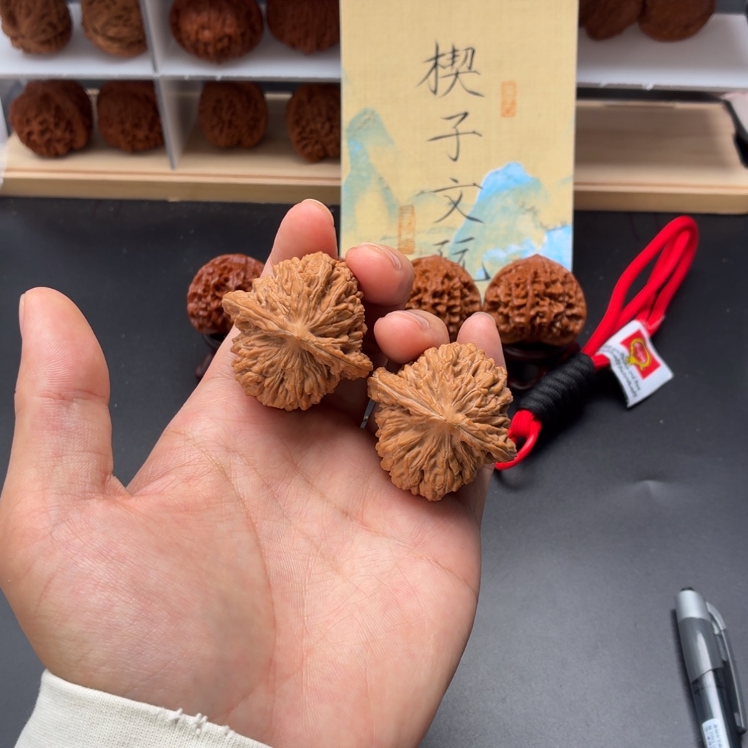 文玩核桃把件平谷四座楼全品无修41尺