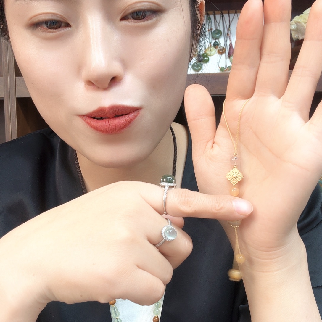 蛇纹石玉合金车挂