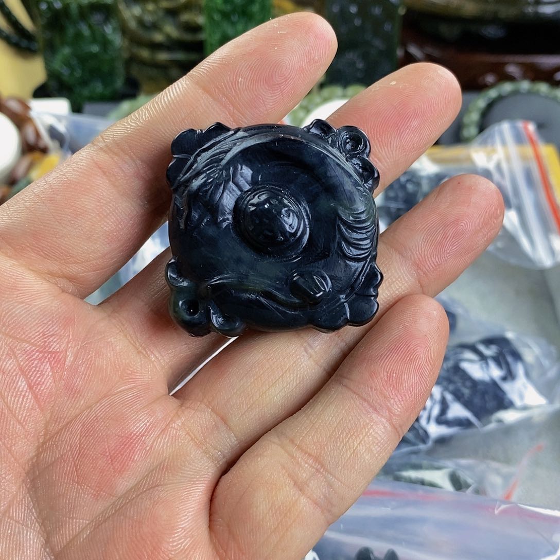 岫岩河磨玉（透闪石质玉）手把未镶嵌