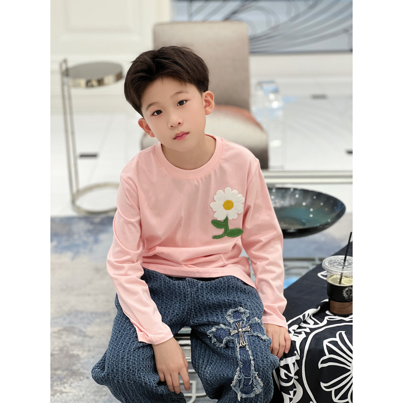 -潮牌童装定制”奶香小哥”儿童春秋限量款长袖T恤84471