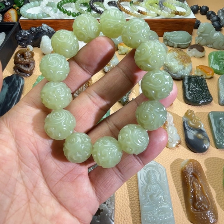 和田玉手链未镶嵌定制款