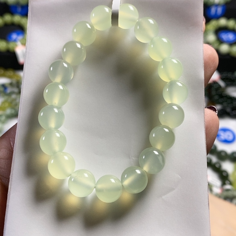 【闪购商品】蛇纹石玉手链未镶嵌@****?卡10