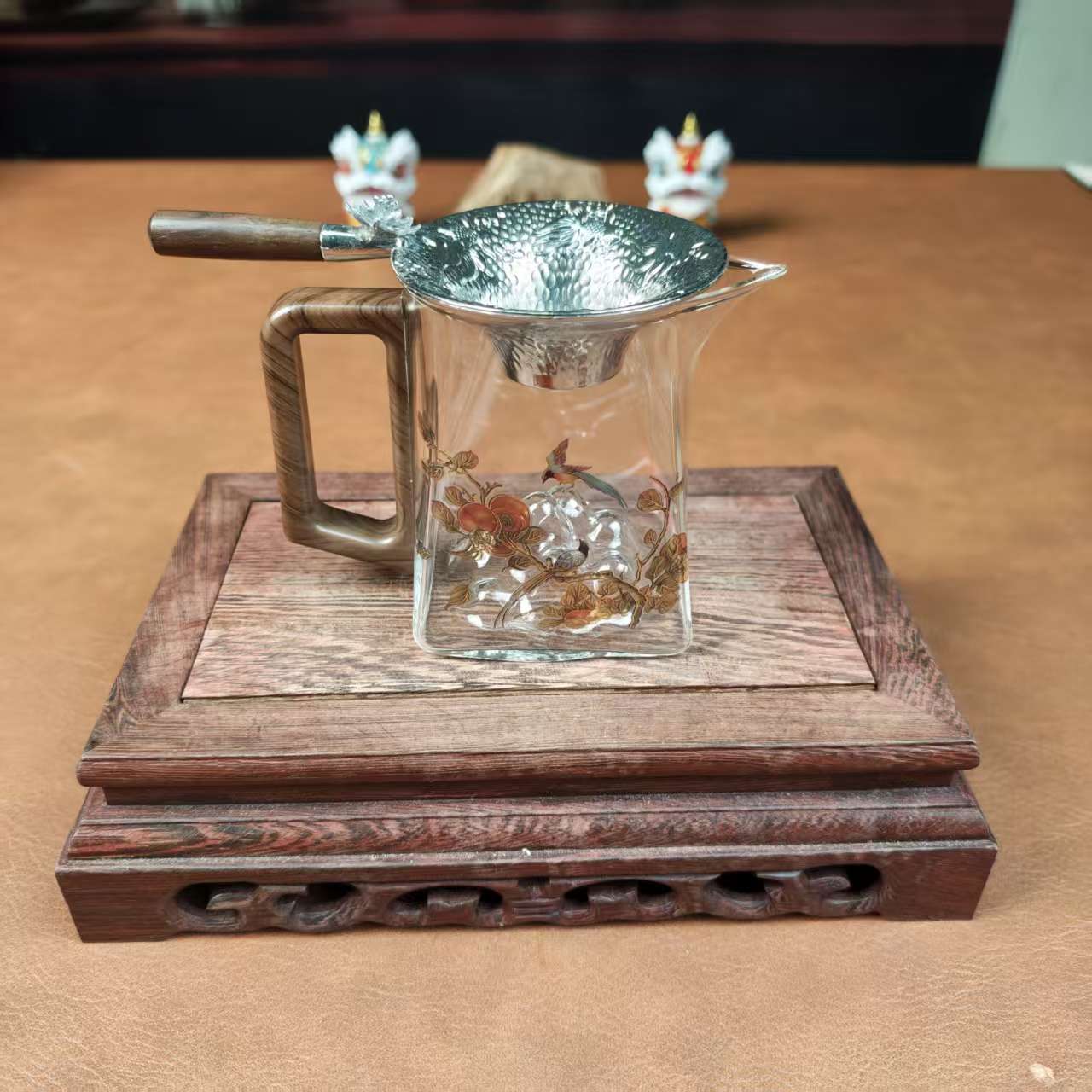 喜上眉梢公道杯+茶漏-6163