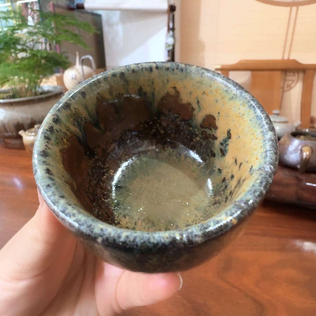 建水紫陶紫泥柴烧杯微瑕^_^冷*