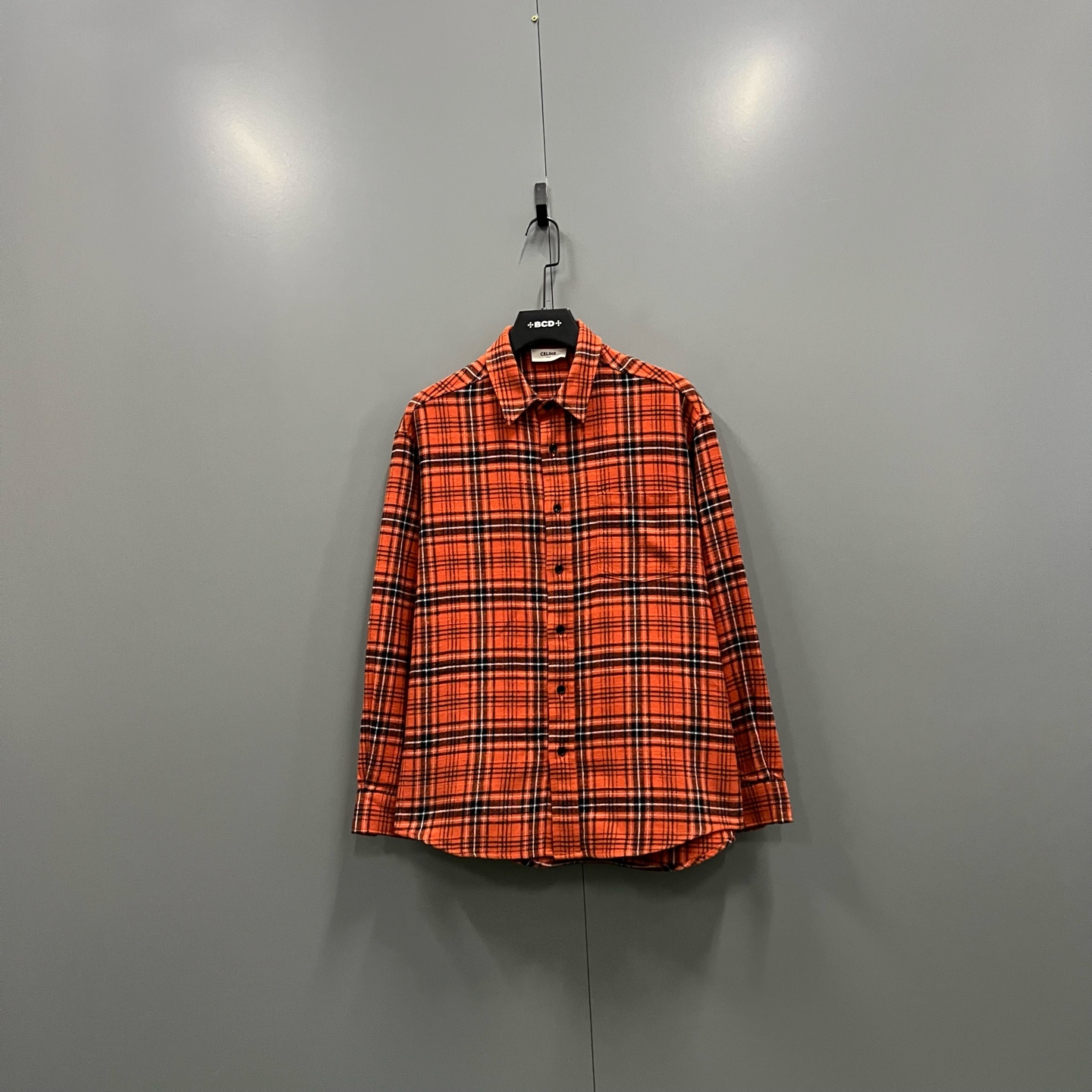 99新 Celine/思琳 h83 格纹衬衫 37码 610704