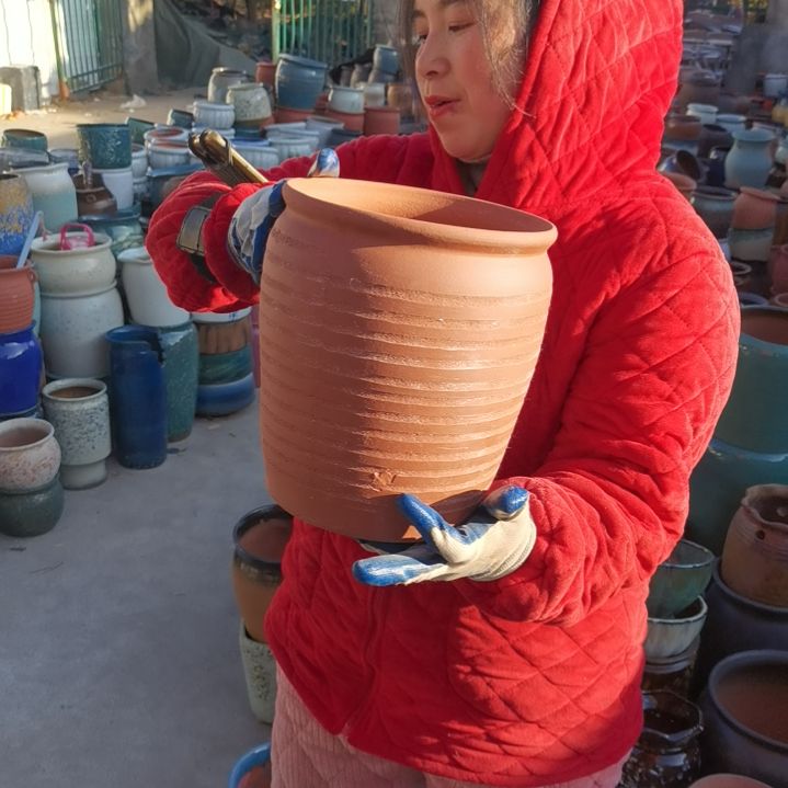 红陶口20高23瑕疵