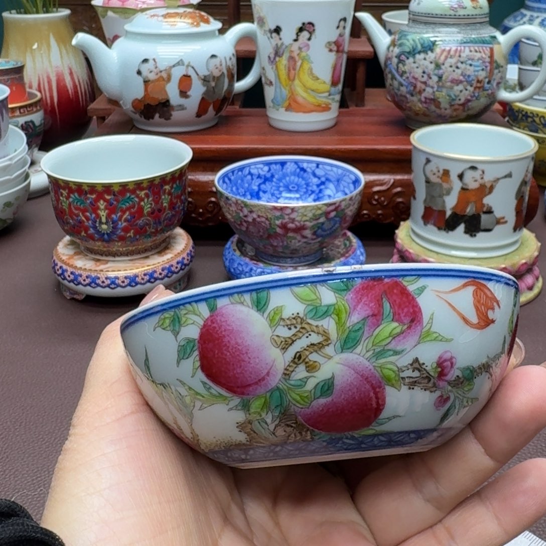瓷片景德镇仿古手工制作精品展示